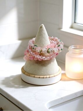 Cherry Blossom Arm Candy Beaded Bracelets Bundle